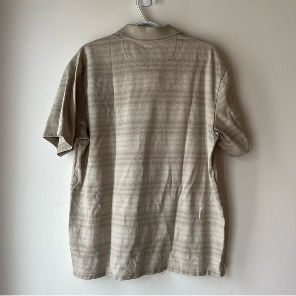 Men's Covington Beige short sleeve collared Polo Shirt neutral size large - Picture 11 of 12